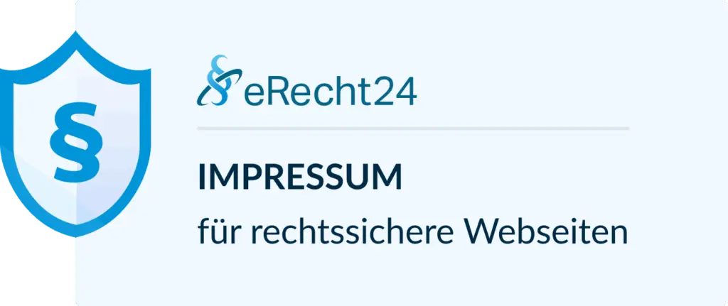 Siegel von eRecht24 für ein rechtssicheres Impressum, eingebunden bei WP-Konzept Webdesign.