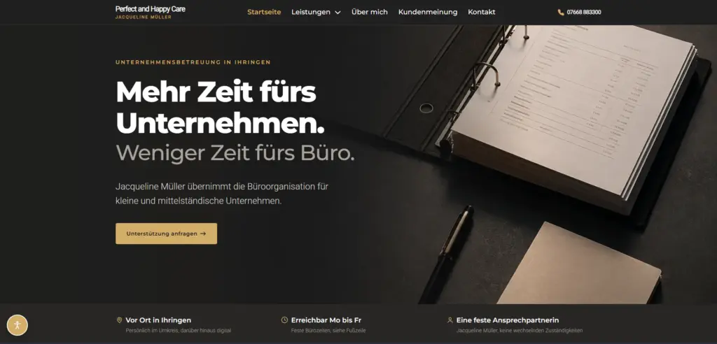 Startseite der Website perfect-happy-care.de