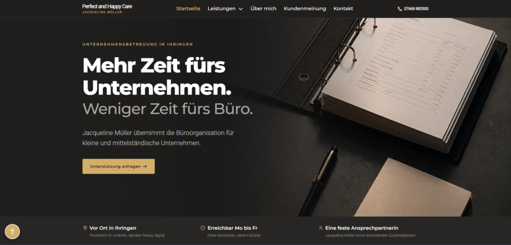 Startseite der Website perfect-happy-care.de